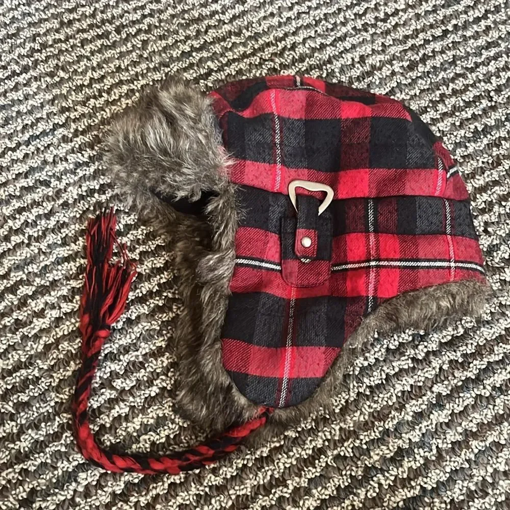 American Eagle Outfitters Trapper Aviator Plaid Hat Unisex Bottle Opener S